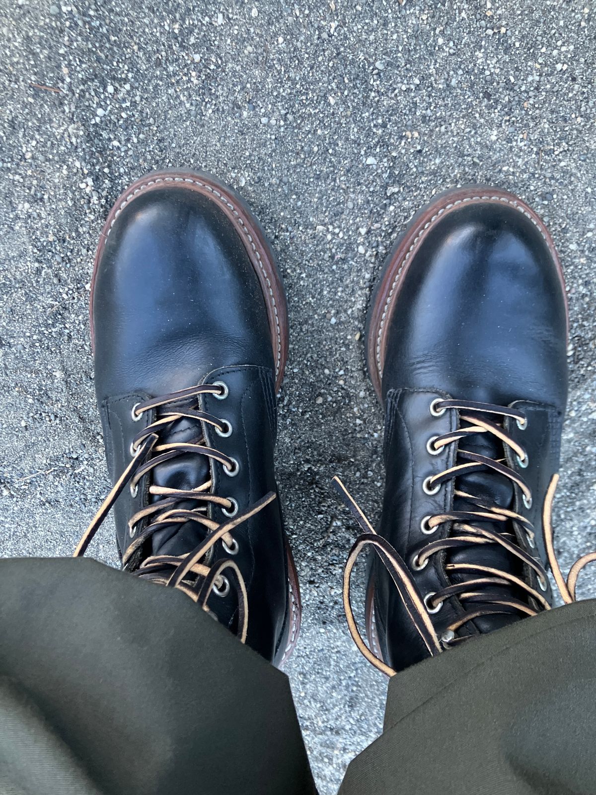 Photo by maru on July 21, 2025 of the Red Wing 8210 Logger Boots in S.B. Foot Black Chrome.