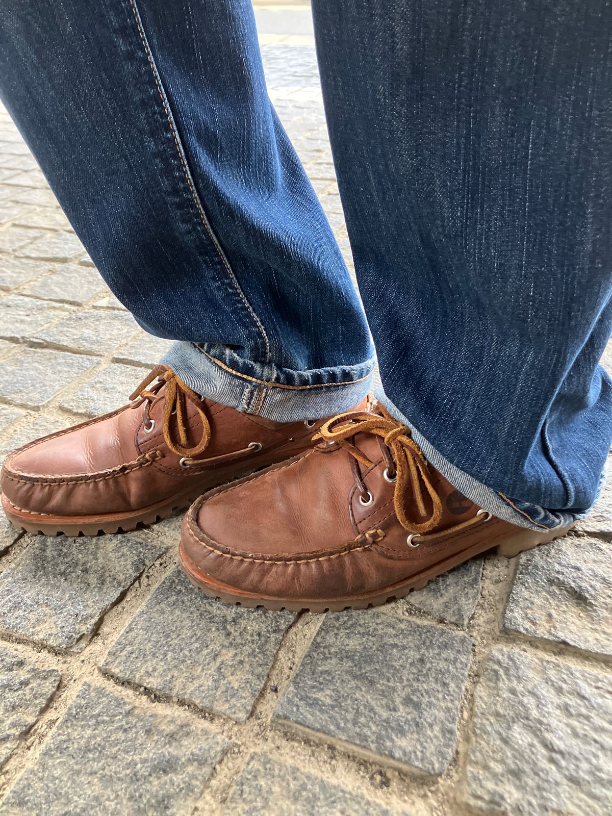 Photo by maru on June 11, 2025 of the Timberland 3eye Classic Lug in Full Grain Leather Brown.