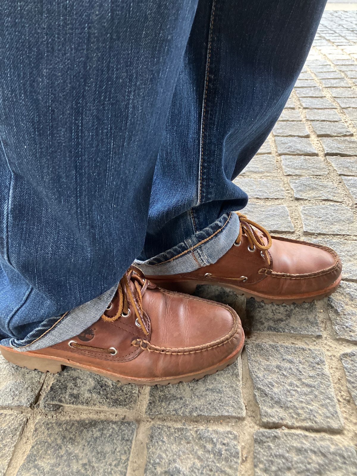 Photo by maru on June 11, 2025 of the Timberland 3eye Classic Lug in Full Grain Leather Brown.