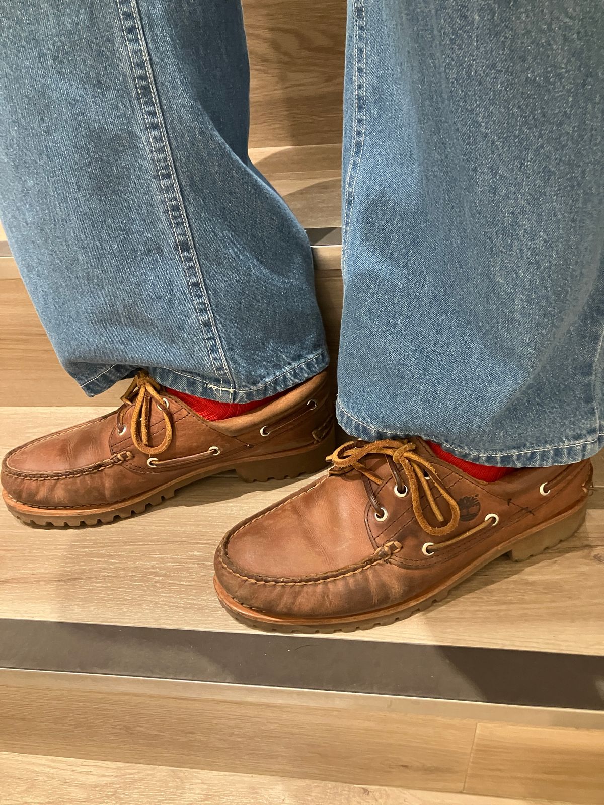 Photo by maru on June 1, 2025 of the Timberland 3eye Classic Lug in Full Grain Leather Brown.