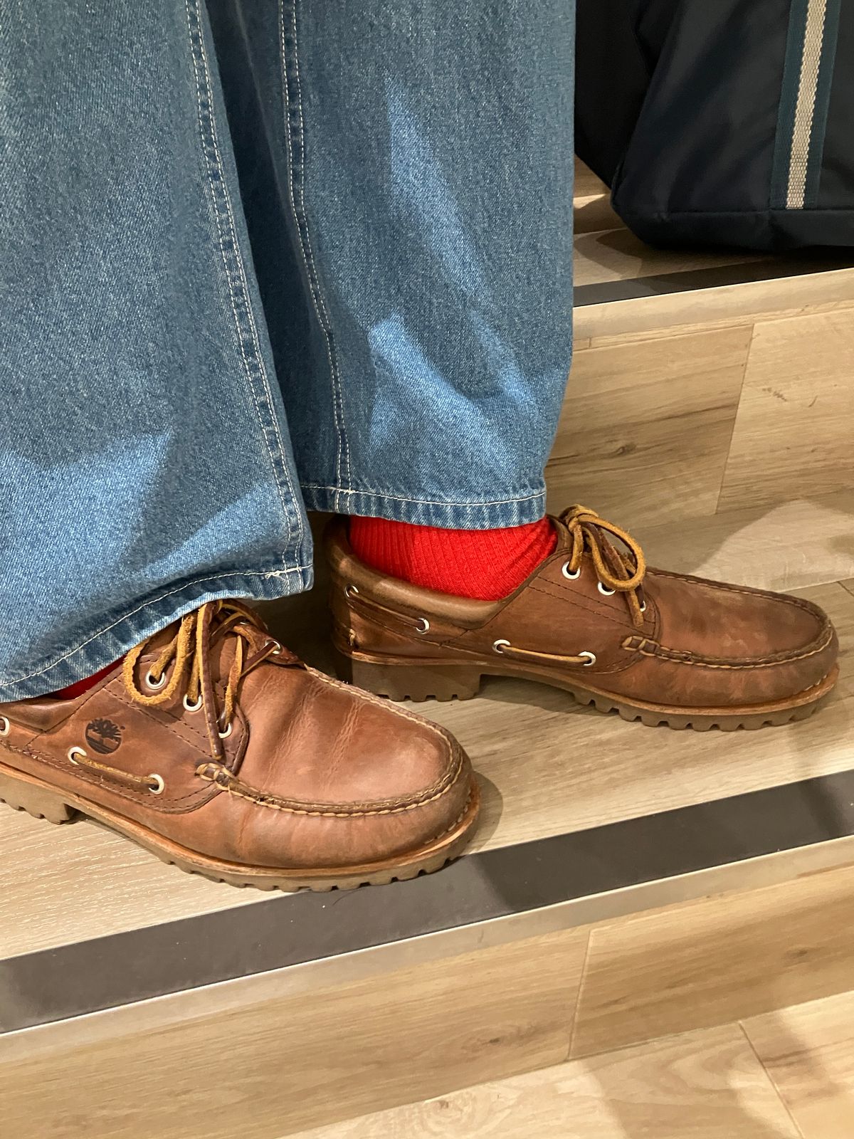 Photo by maru on June 1, 2025 of the Timberland 3eye Classic Lug in Full Grain Leather Brown.