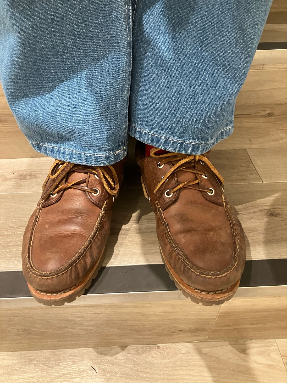 Photo by maru on June 1, 2025 of the Timberland 3eye Classic Lug in Full Grain Leather Brown.