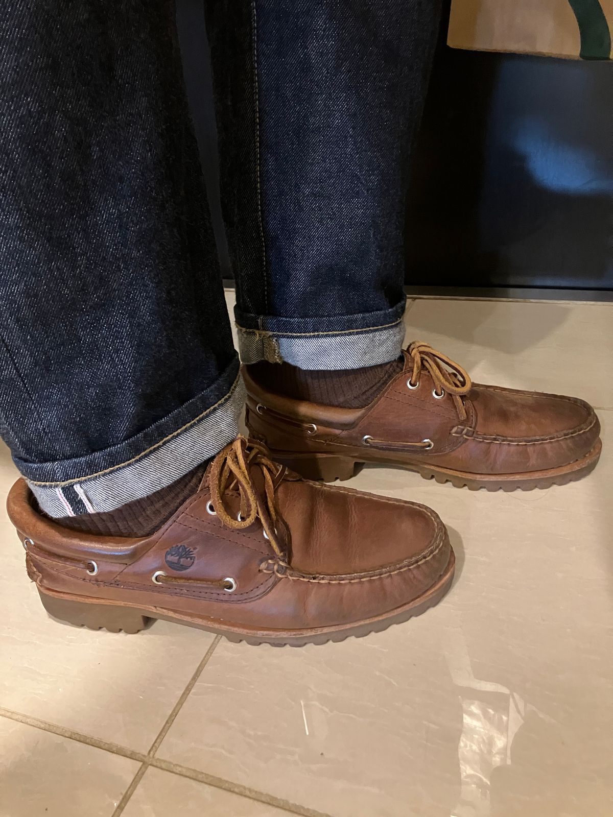 Photo by maru on May 27, 2025 of the Timberland 3eye Classic Lug in Full Grain Leather Brown.