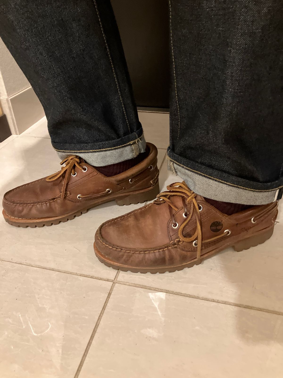 Photo by maru on February 28, 2025 of the Timberland 3eye Classic Lug in Full Grain Leather Brown.