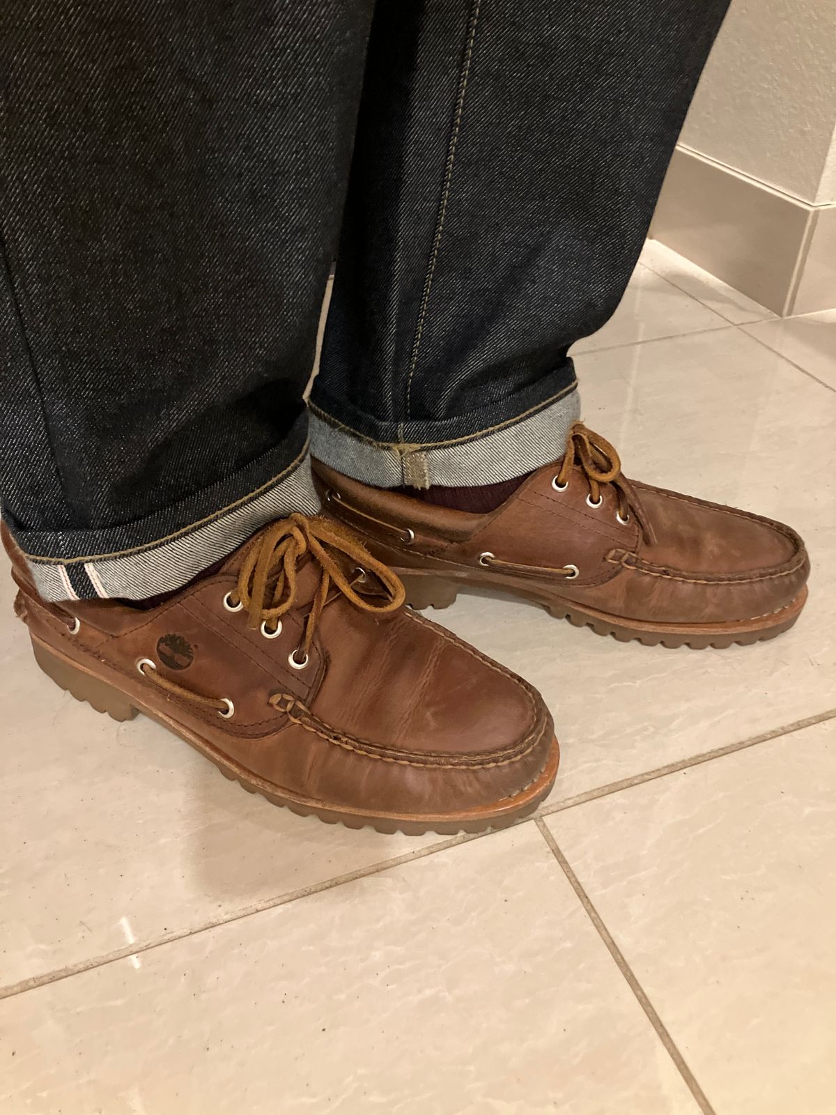 Photo by maru on February 28, 2025 of the Timberland 3eye Classic Lug in Full Grain Leather Brown.