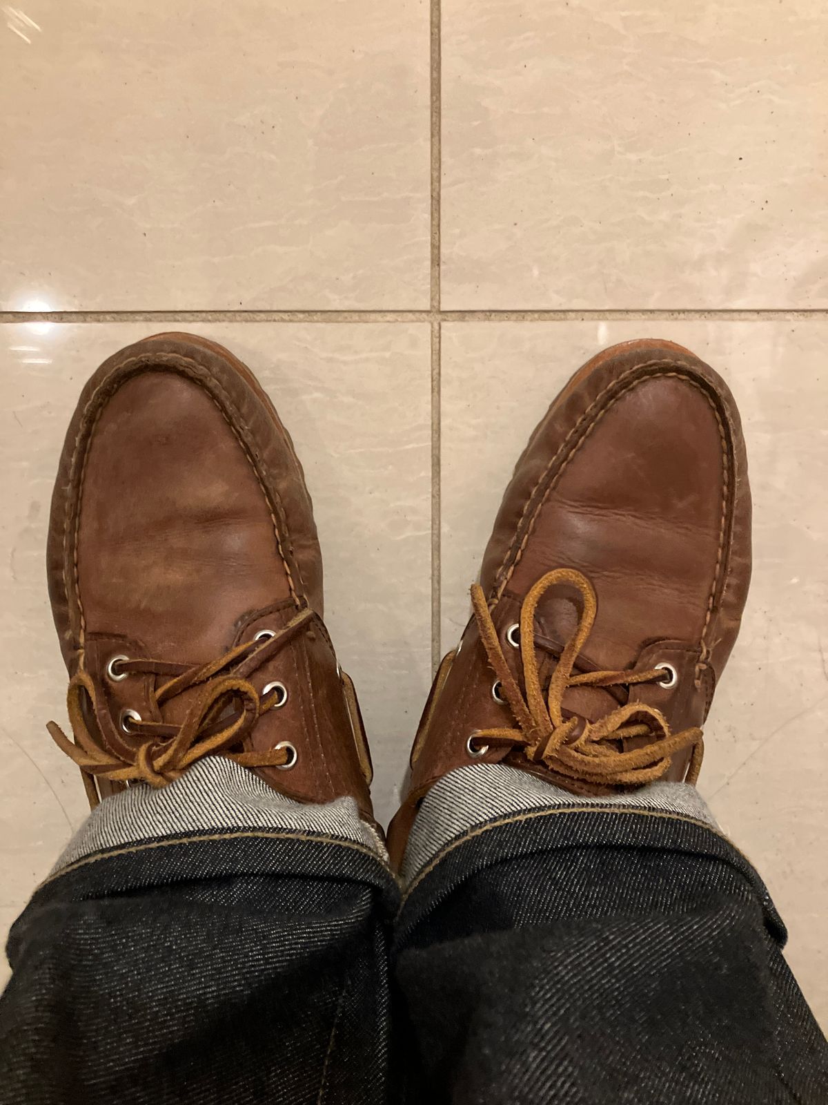 Photo by maru on February 28, 2025 of the Timberland 3eye Classic Lug in Full Grain Leather Brown.