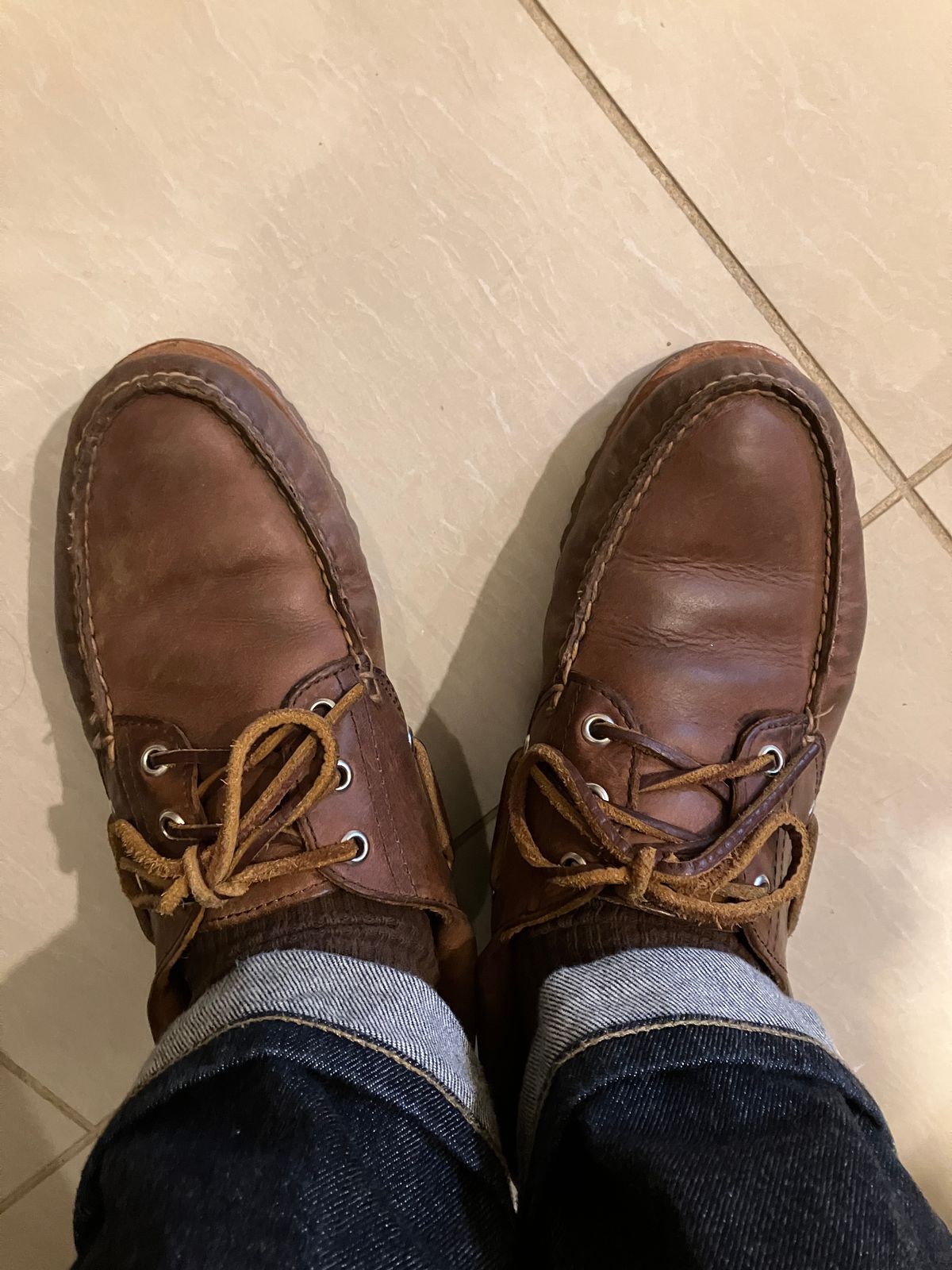 Photo by maru on May 27, 2025 of the Timberland 3eye Classic Lug in Full Grain Leather Brown.