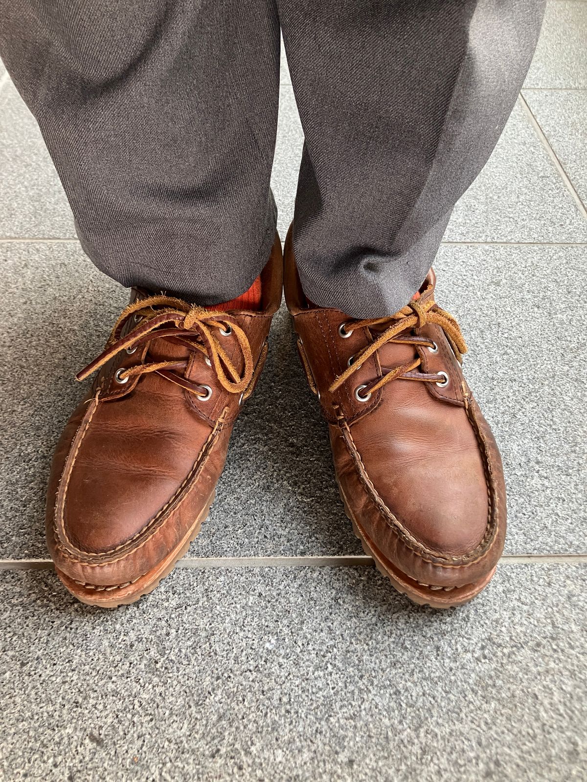 Photo by maru on April 19, 2025 of the Timberland 3eye Classic Lug in Full Grain Leather Brown.