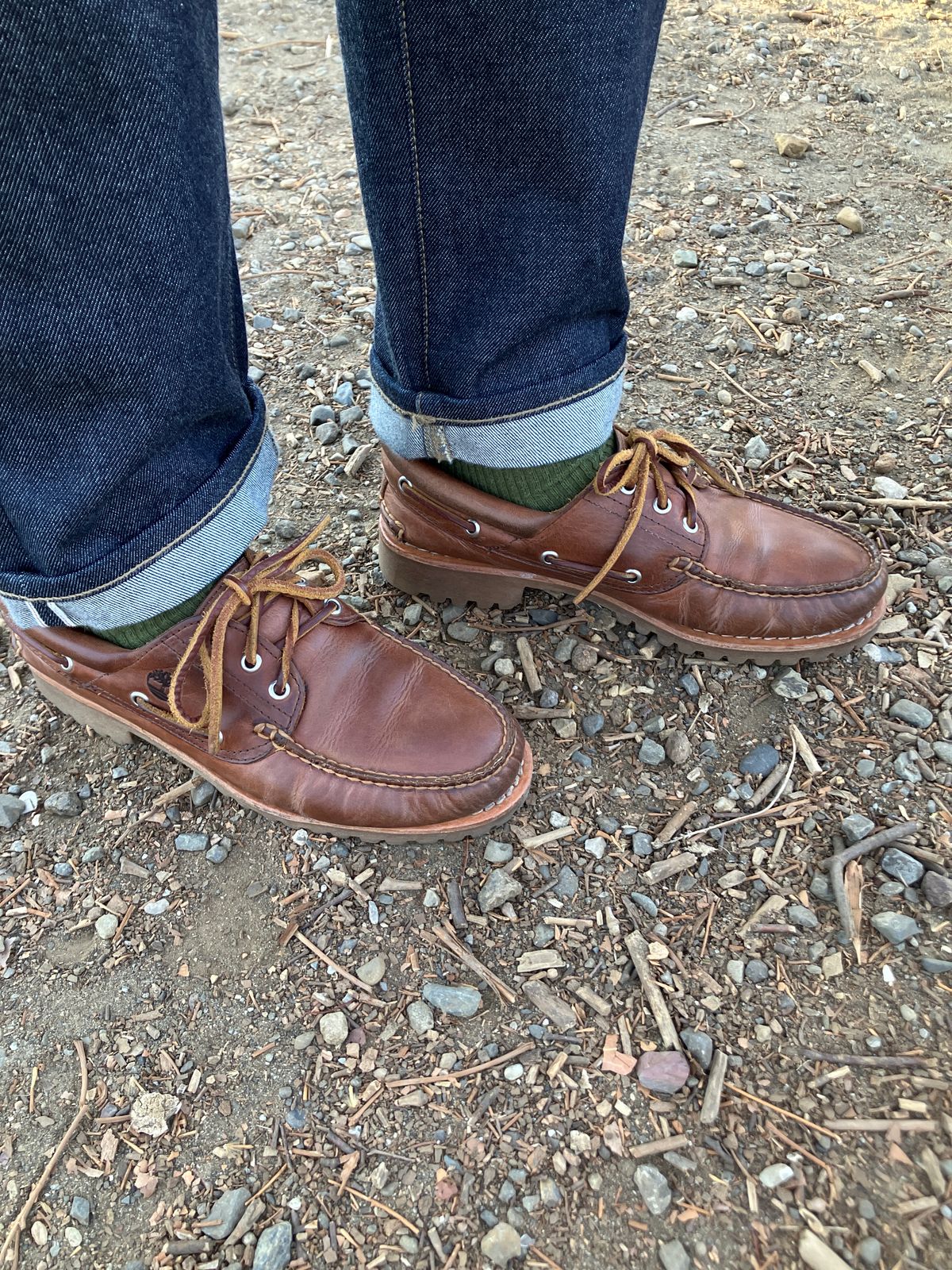 Photo by maru on February 9, 2025 of the Timberland 3eye Classic Lug in Full Grain Leather Brown.