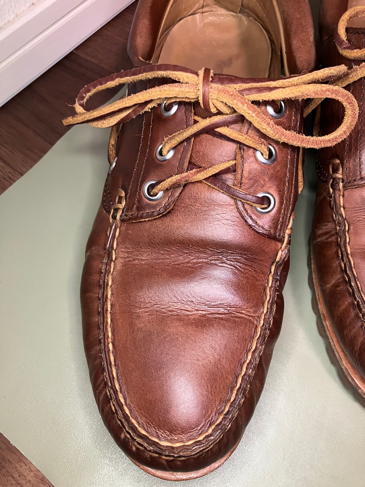Photo by maru on February 8, 2025 of the Timberland 3eye Classic Lug in Full Grain Leather Brown.