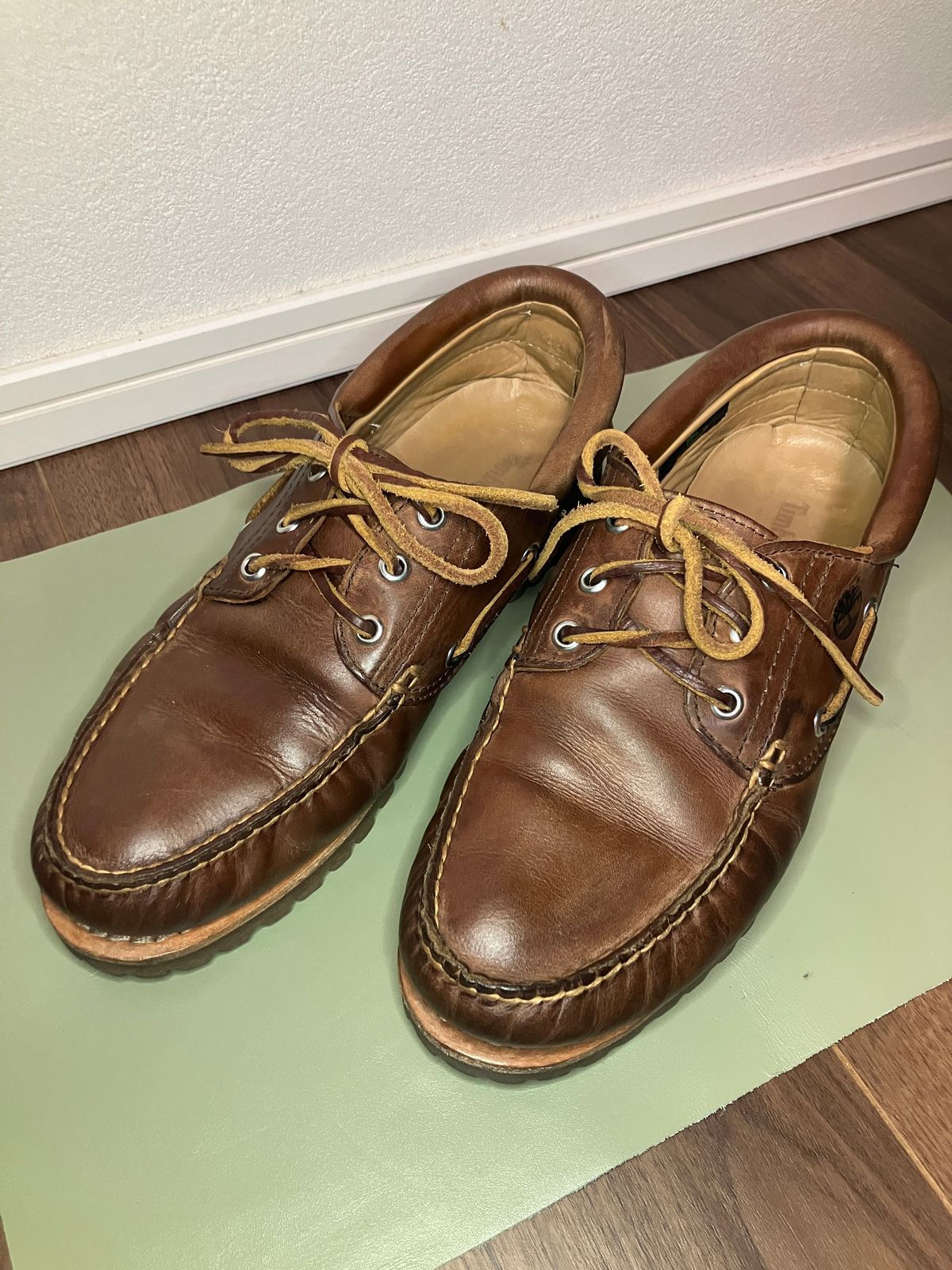 Photo by maru on February 8, 2025 of the Timberland 3eye Classic Lug in Full Grain Leather Brown.