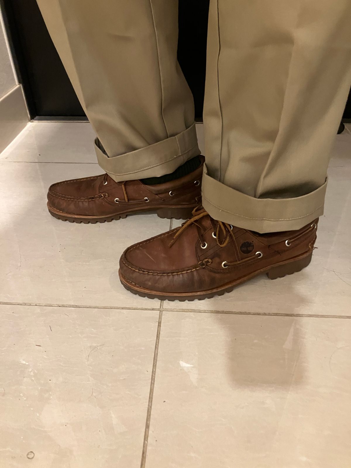 Photo by maru on January 17, 2025 of the Timberland 3eye Classic Lug in Full Grain Leather Brown.