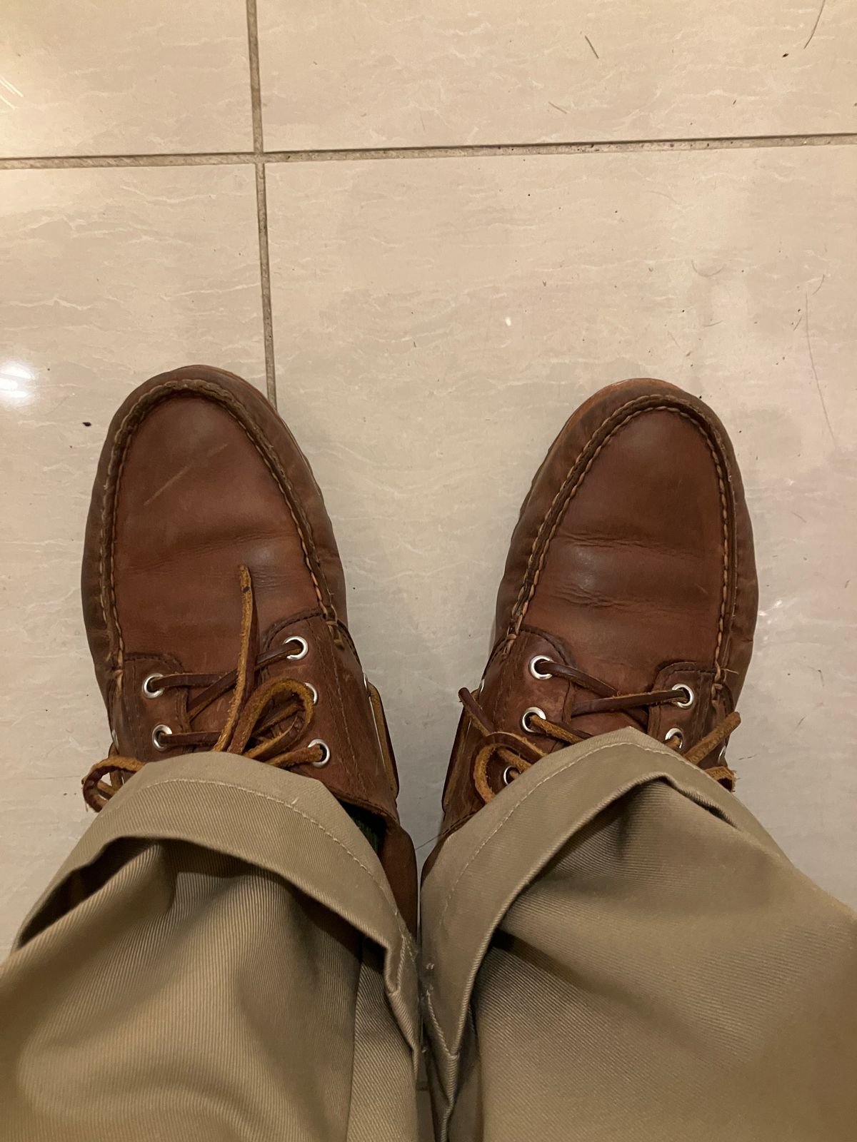 Photo by maru on January 17, 2025 of the Timberland 3eye Classic Lug in Full Grain Leather Brown.