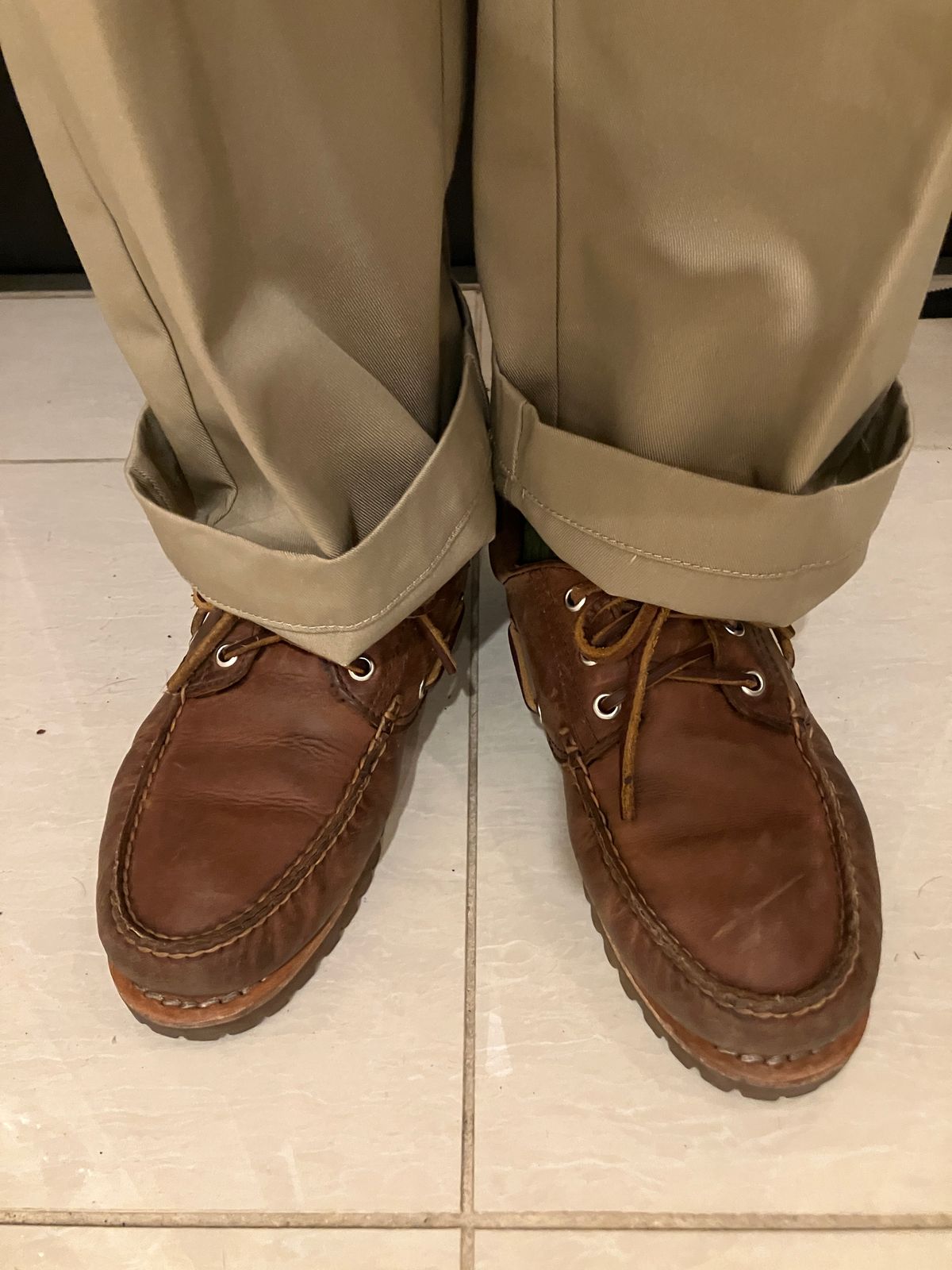 Photo by maru on January 17, 2025 of the Timberland 3eye Classic Lug in Full Grain Leather Brown.