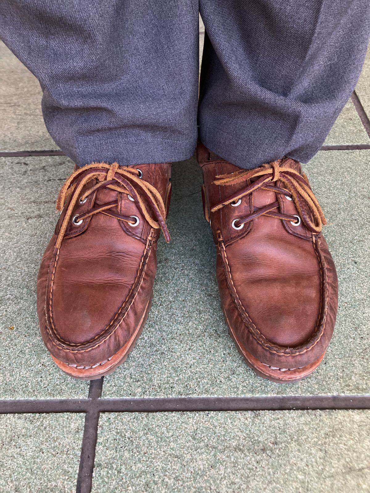 Photo by maru on January 8, 2025 of the Timberland 3eye Classic Lug in Full Grain Leather Brown.