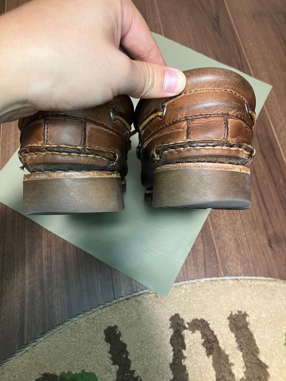 Photo by maru on December 19, 2024 of the Timberland 3eye Classic Lug in Full Grain Leather Brown.