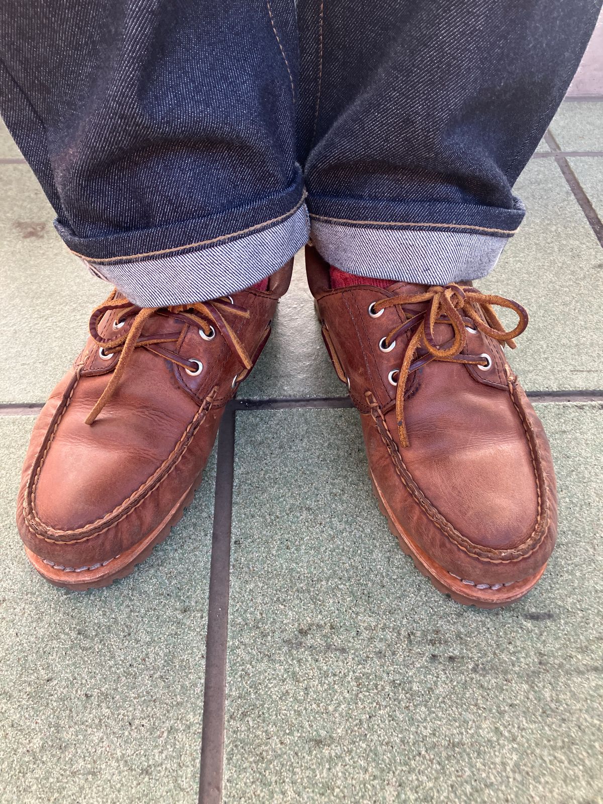 Photo by maru on January 28, 2025 of the Timberland 3eye Classic Lug in Full Grain Leather Brown.