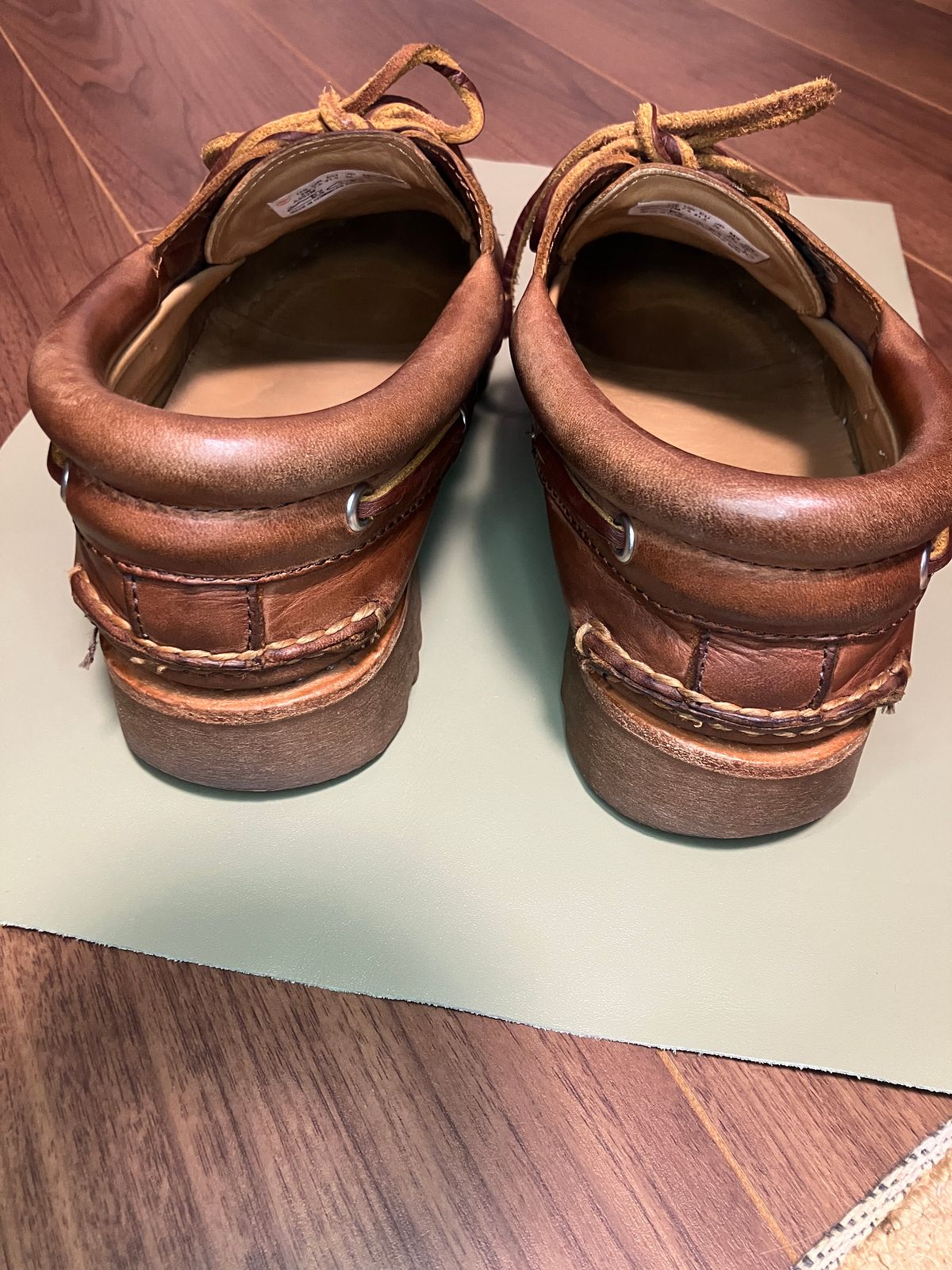 Photo by maru on December 19, 2024 of the Timberland 3eye Classic Lug in Full Grain Leather Brown.