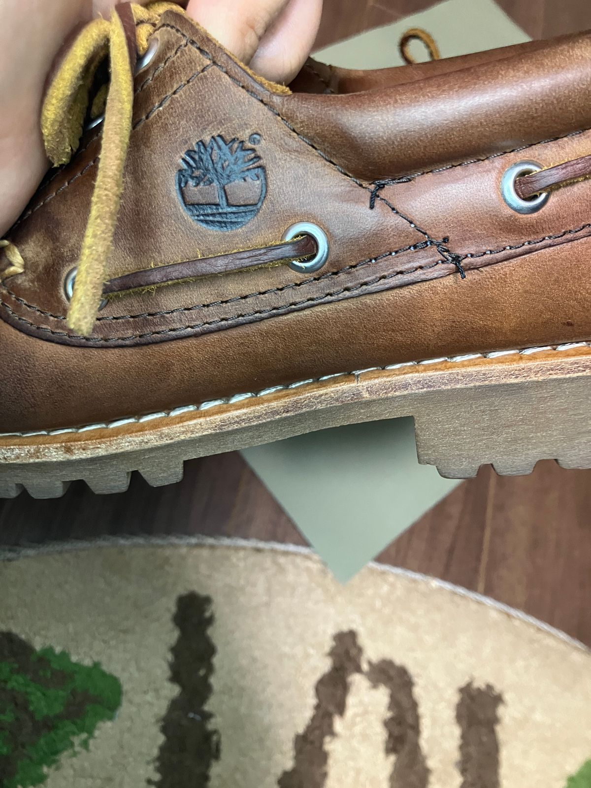 Photo by maru on December 19, 2024 of the Timberland 3eye Classic Lug in Full Grain Leather Brown.