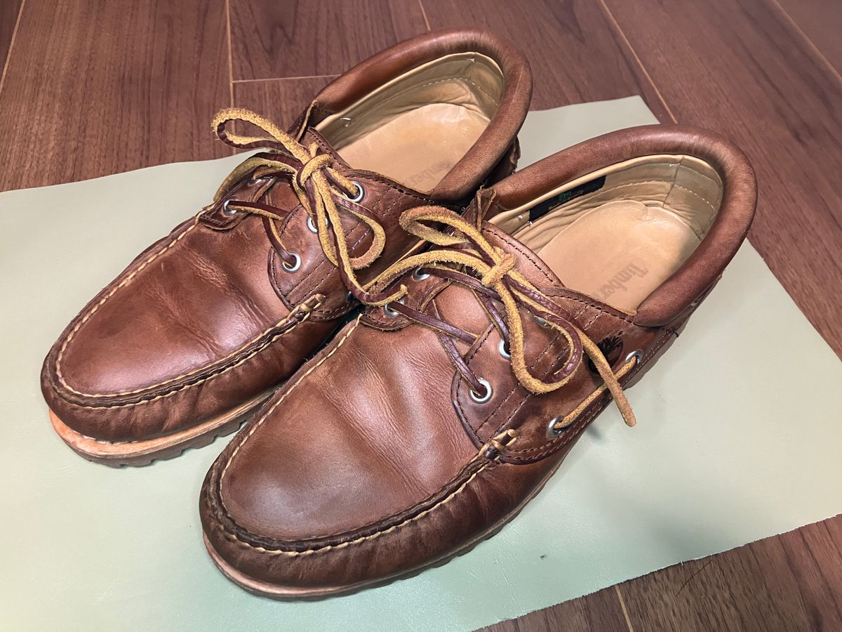 Photo by maru on December 19, 2024 of the Timberland 3eye Classic Lug in Full Grain Leather Brown.