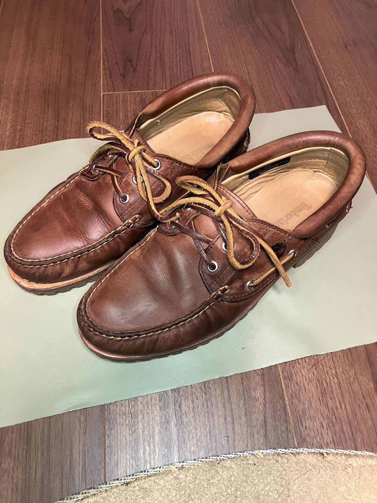 Photo by maru on December 19, 2024 of the Timberland 3eye Classic Lug in Full Grain Leather Brown.