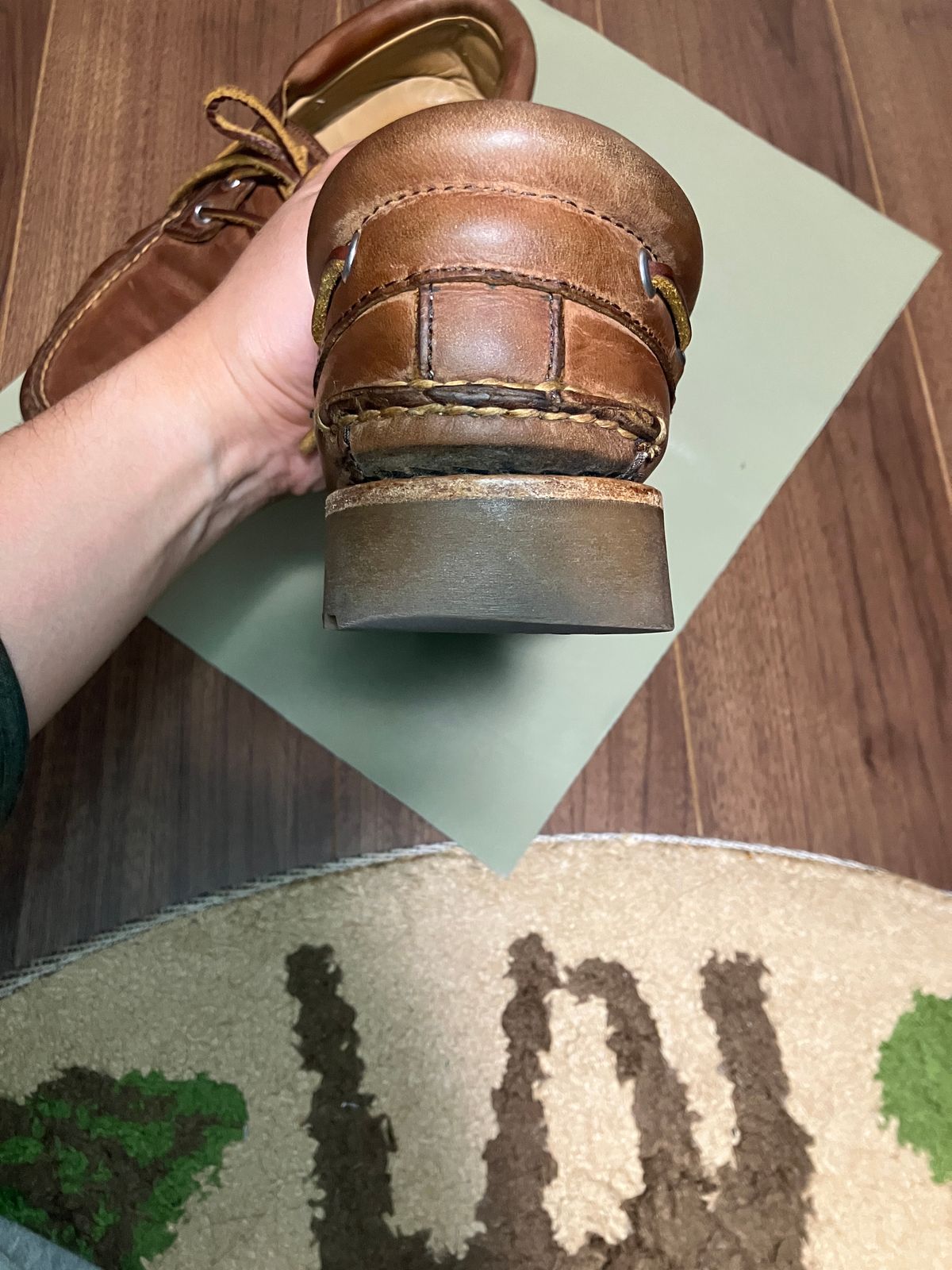Photo by maru on December 19, 2024 of the Timberland 3eye Classic Lug in Full Grain Leather Brown.