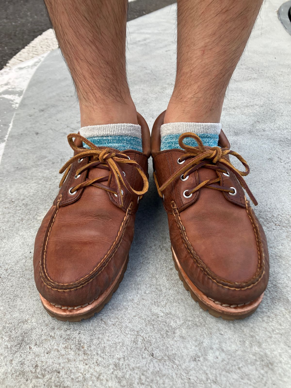Photo by maru on August 3, 2025 of the Timberland 3eye Classic Lug in Full Grain Leather Brown.