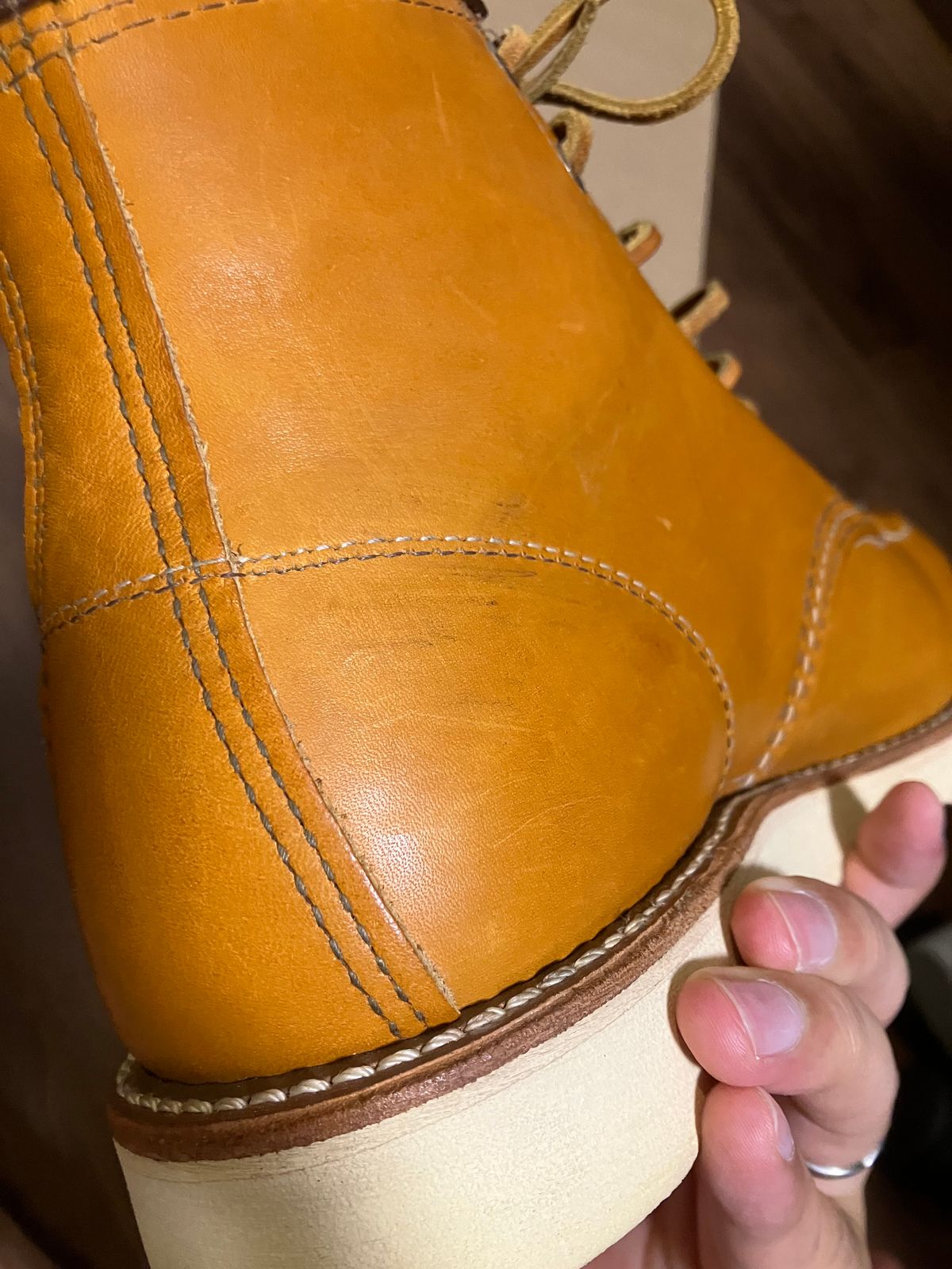 Photo by maru on September 20, 2024 of the Red Wing 6-Inch Classic Moc in S.B. Foot Sequoia Gold Russet.