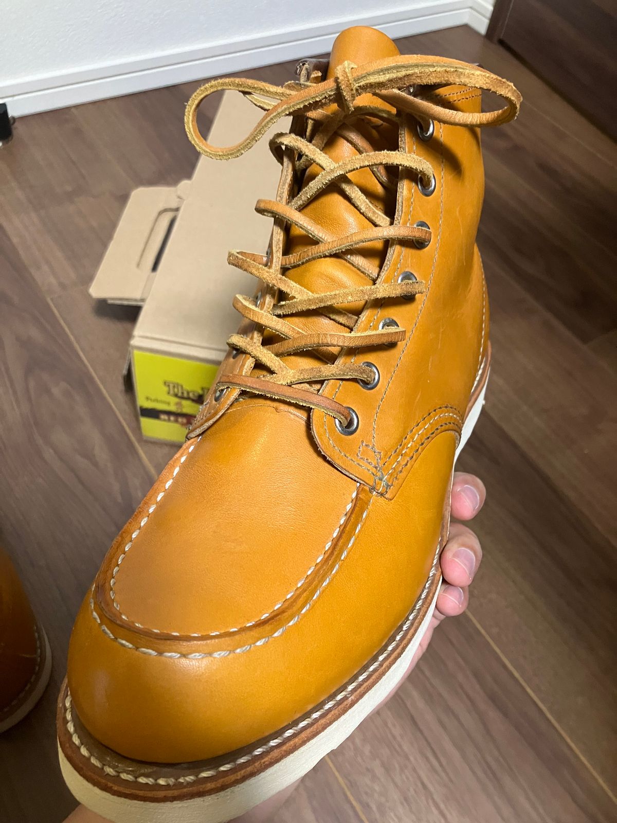 Photo by maru on September 20, 2024 of the Red Wing 6-Inch Classic Moc in S.B. Foot Sequoia Gold Russet.