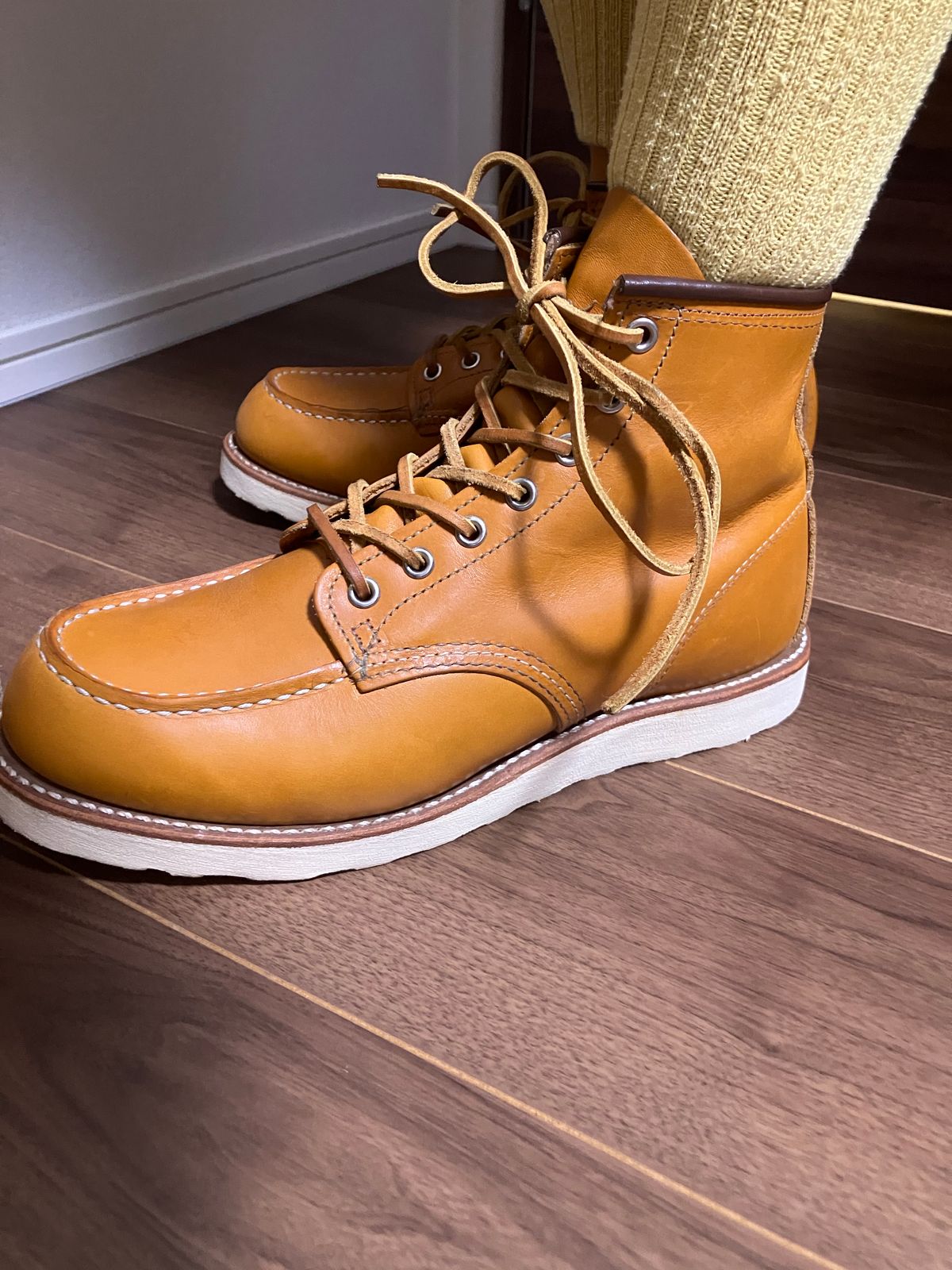 Photo by maru on September 20, 2024 of the Red Wing 6-Inch Classic Moc in S.B. Foot Sequoia Gold Russet.