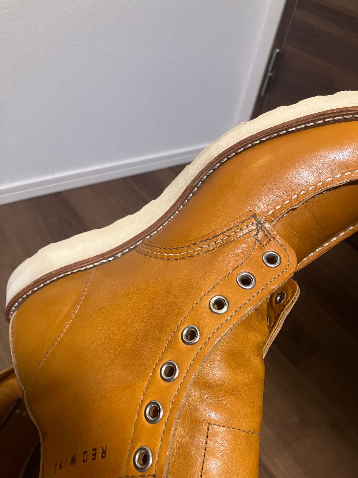 Photo by maru on September 21, 2024 of the Red Wing 6-Inch Classic Moc in S.B. Foot Sequoia Gold Russet.
