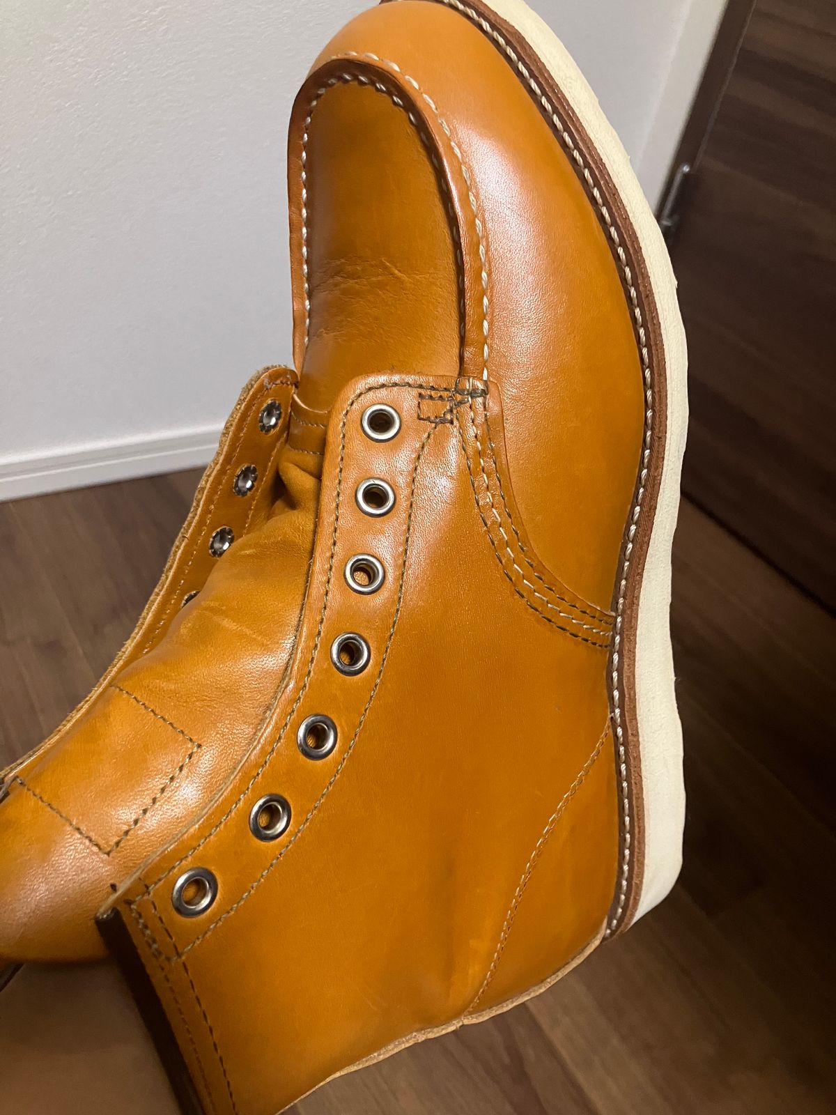 Photo by maru on September 21, 2024 of the Red Wing 6-Inch Classic Moc in S.B. Foot Sequoia Gold Russet.