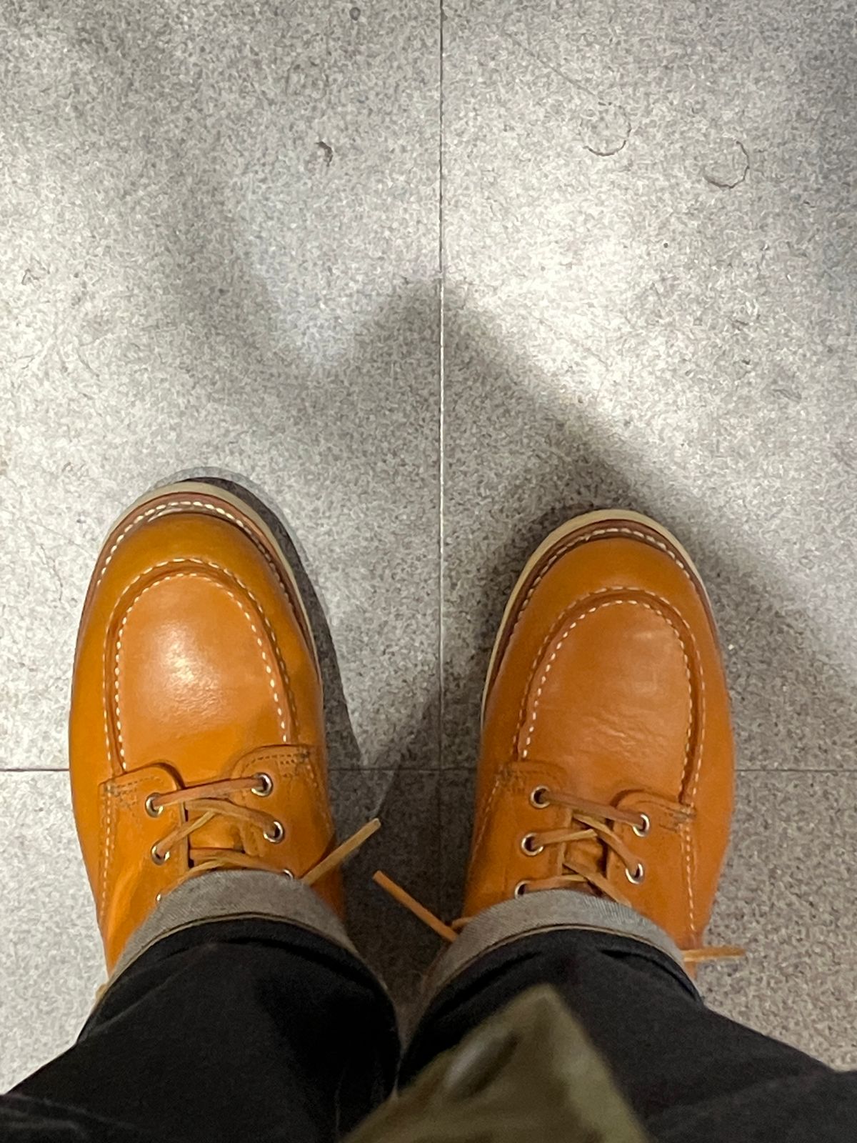 Photo by maru on December 22, 2024 of the Red Wing 6-Inch Classic Moc in S.B. Foot Sequoia Gold Russet.
