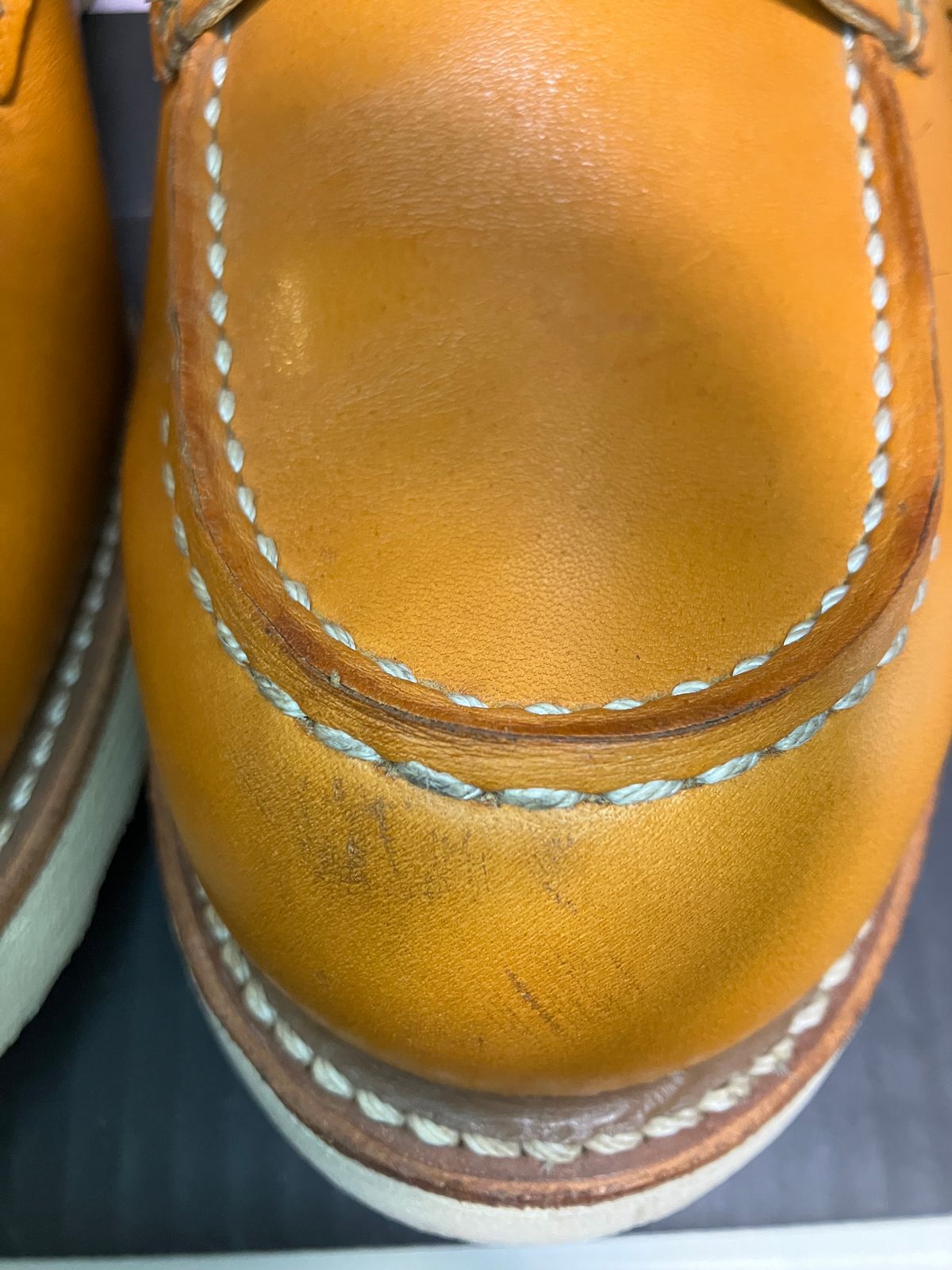 Photo by maru on January 13, 2025 of the Red Wing 6-Inch Classic Moc in S.B. Foot Sequoia Gold Russet.