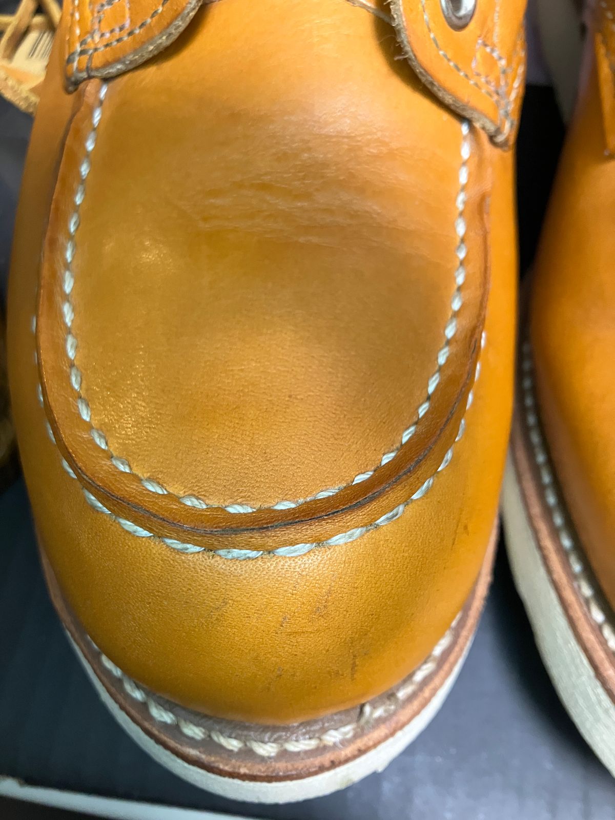 Photo by maru on January 13, 2025 of the Red Wing 6-Inch Classic Moc in S.B. Foot Sequoia Gold Russet.