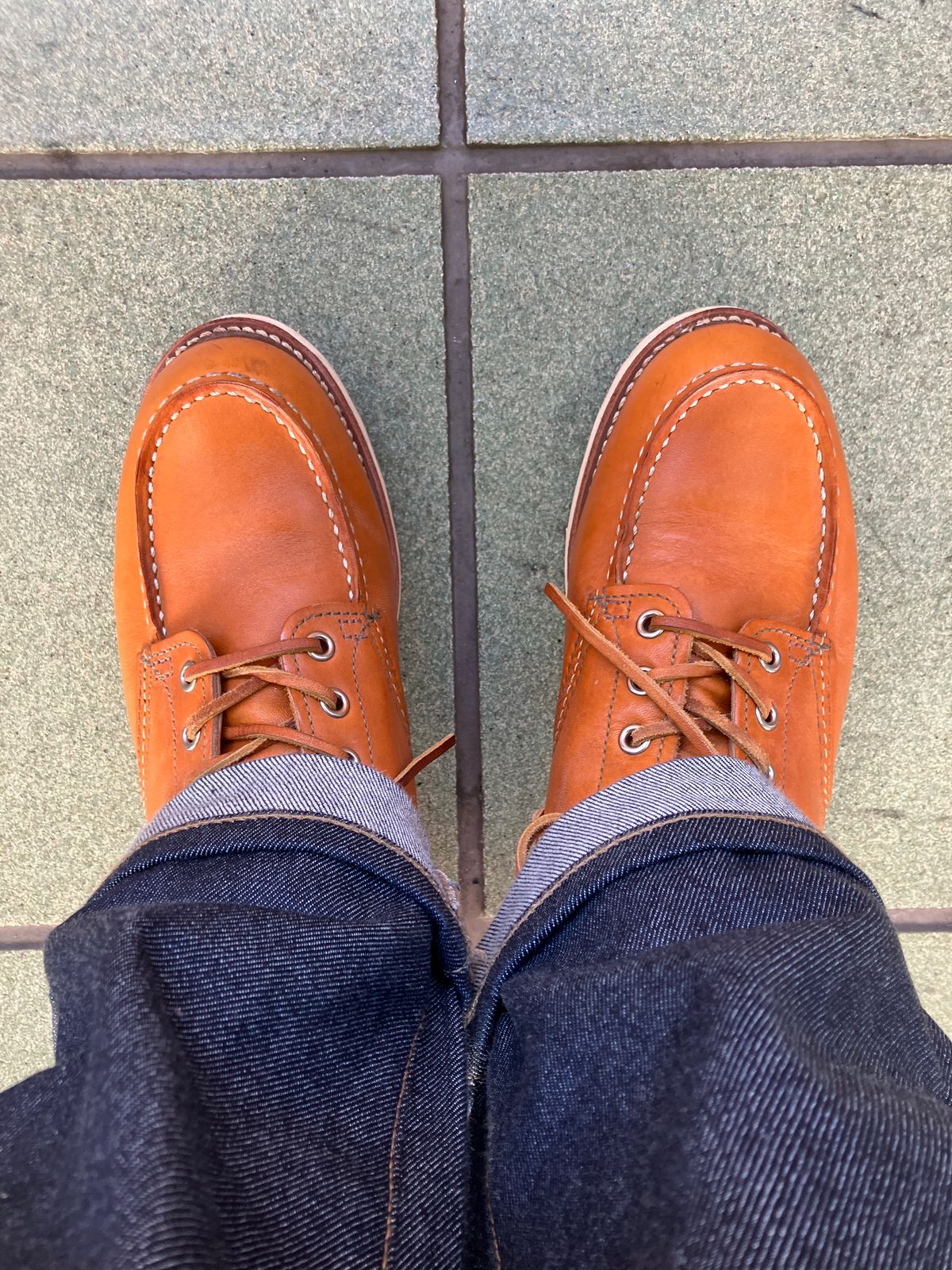Photo by maru on January 15, 2025 of the Red Wing 6-Inch Classic Moc in S.B. Foot Sequoia Gold Russet.