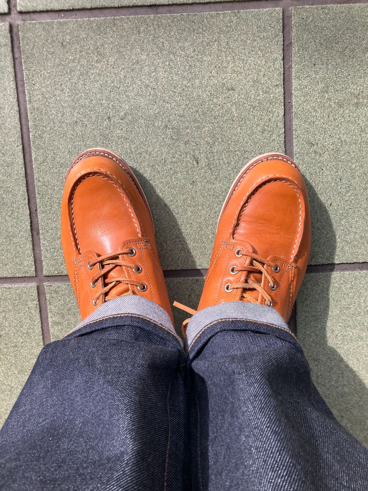 Photo by maru on March 14, 2025 of the Red Wing 6-Inch Classic Moc in S.B. Foot Sequoia Gold Russet.