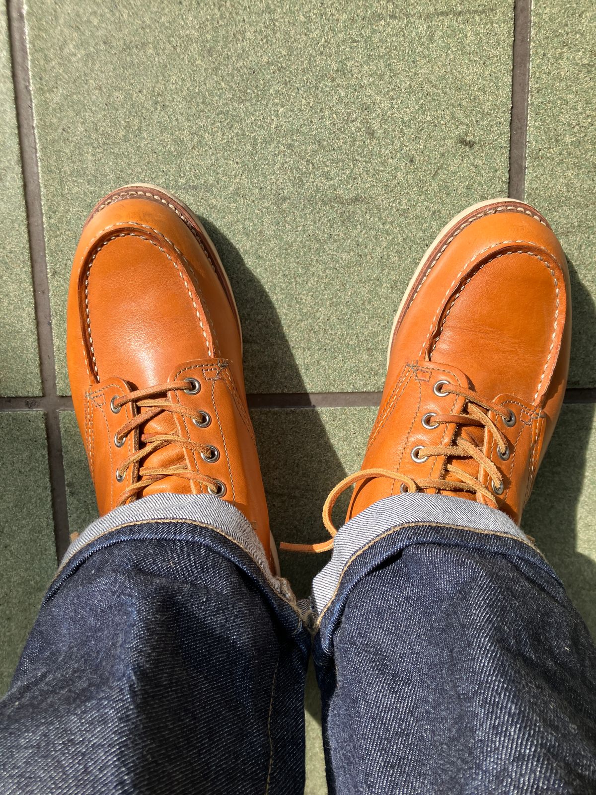 Photo by maru on March 25, 2025 of the Red Wing 6-Inch Classic Moc in S.B. Foot Sequoia Gold Russet.