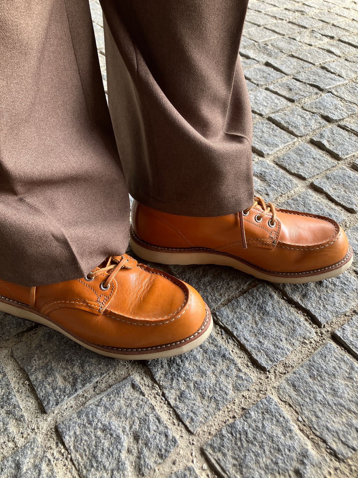 Photo by maru on April 7, 2025 of the Red Wing 6-Inch Classic Moc in S.B. Foot Sequoia Gold Russet.
