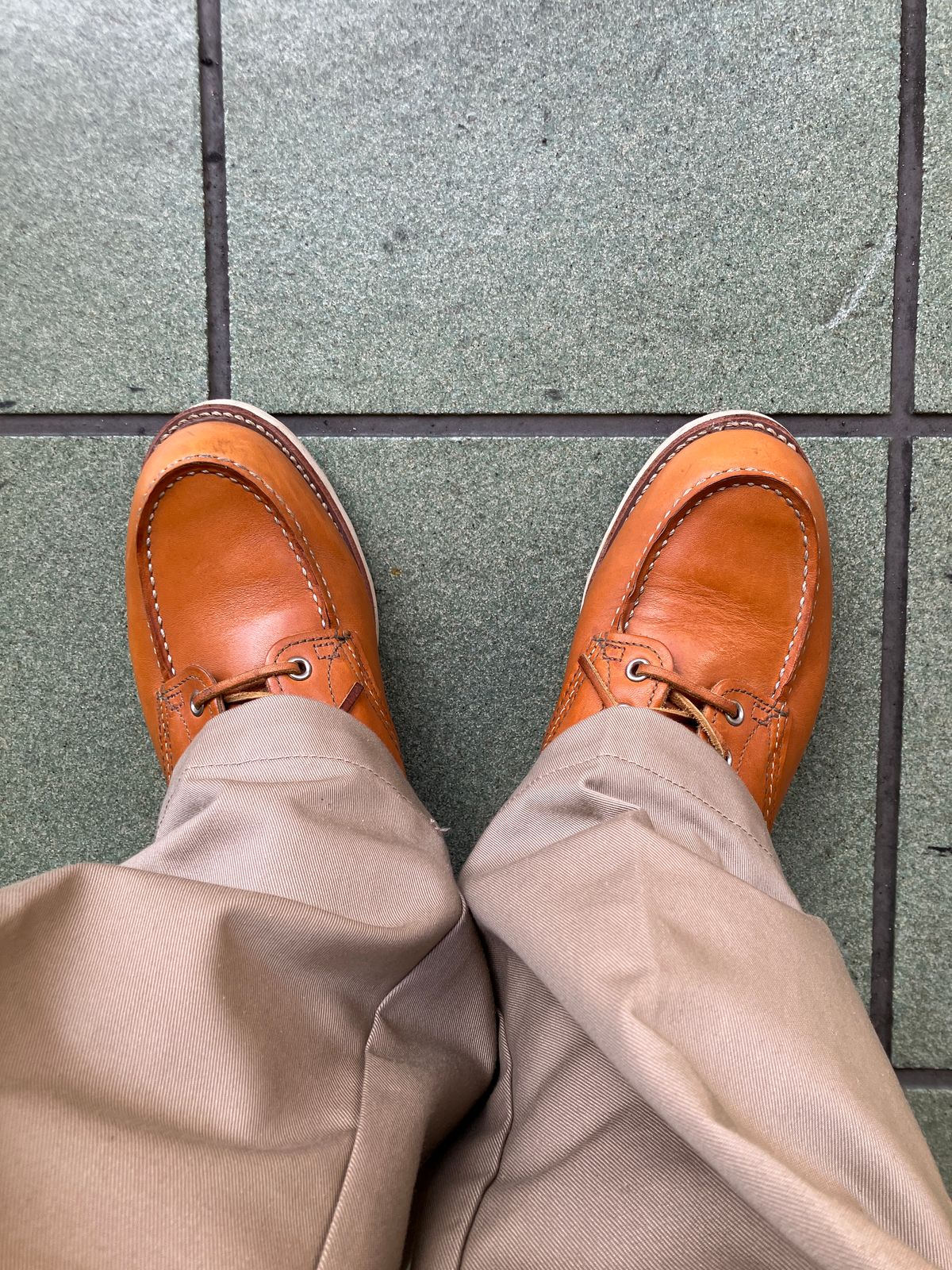 Photo by maru on April 14, 2025 of the Red Wing 6-Inch Classic Moc in S.B. Foot Sequoia Gold Russet.