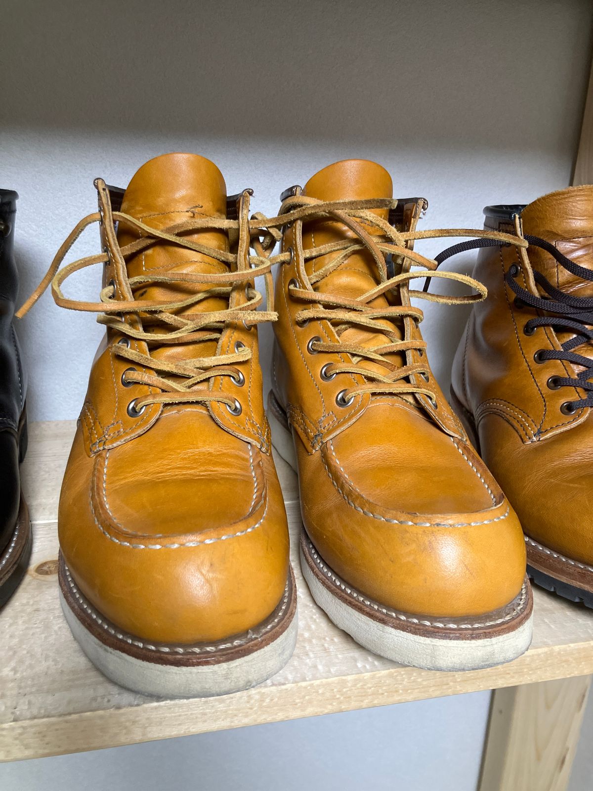 Photo by maru on April 17, 2025 of the Red Wing 6-Inch Classic Moc in S.B. Foot Sequoia Gold Russet.