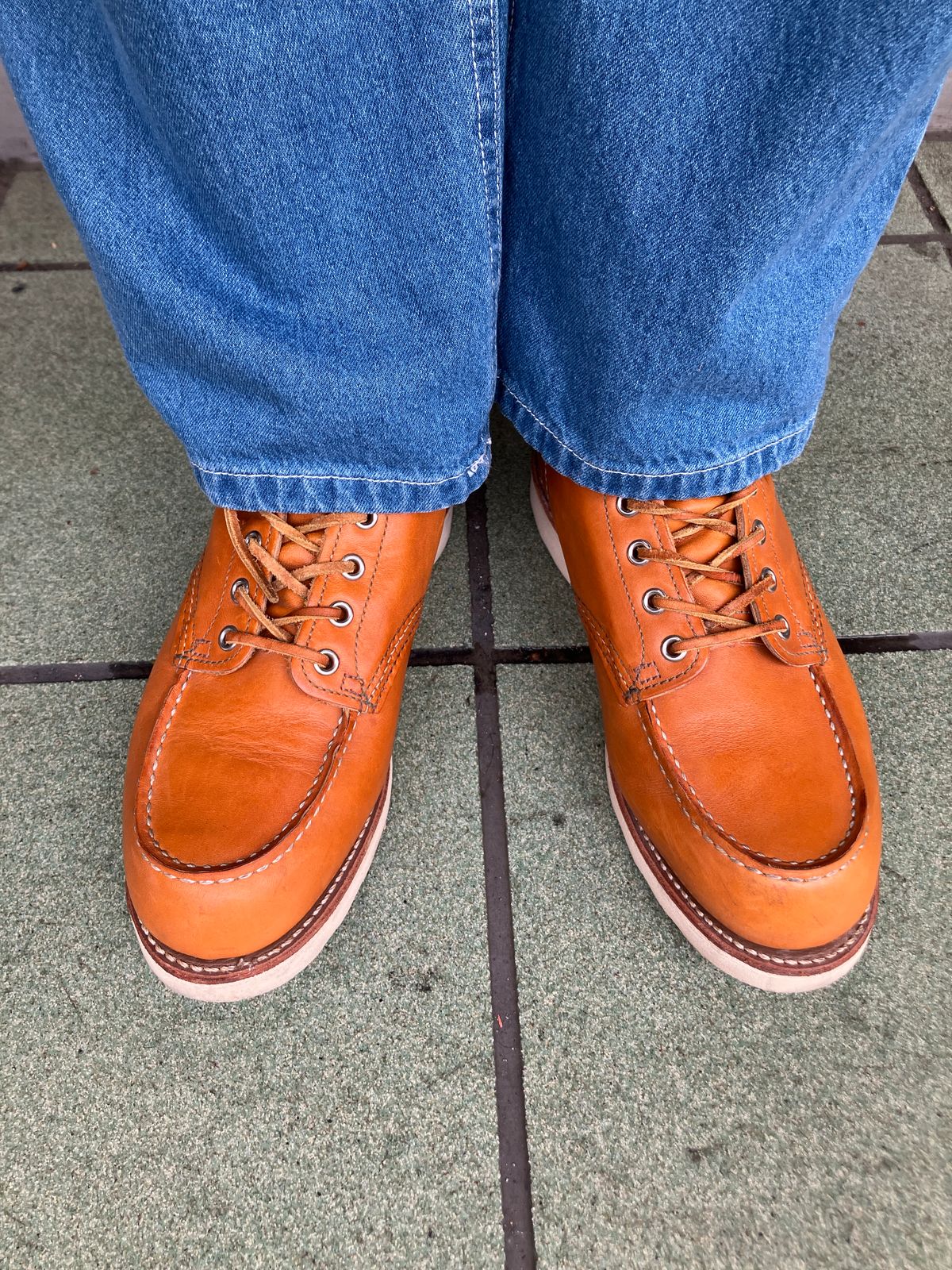 Photo by maru on April 24, 2025 of the Red Wing 6-Inch Classic Moc in S.B. Foot Sequoia Gold Russet.