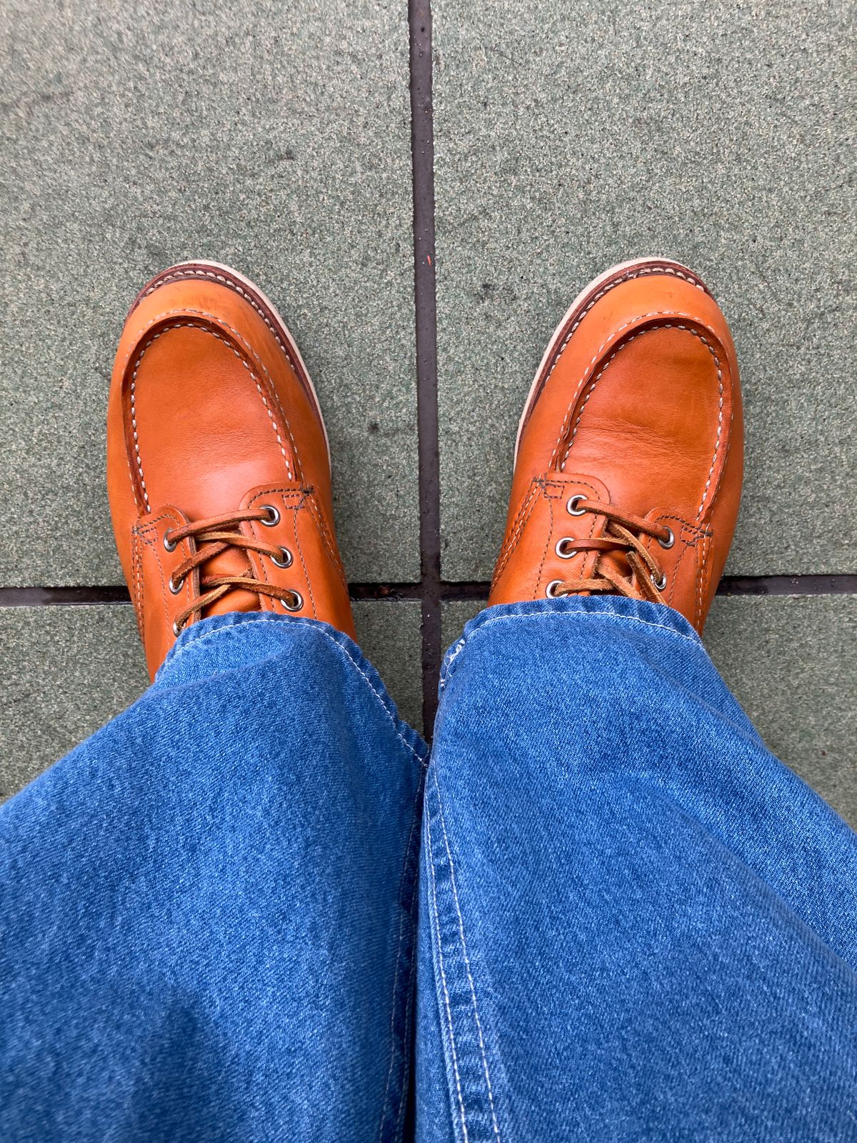 Photo by maru on April 24, 2025 of the Red Wing 6-Inch Classic Moc in S.B. Foot Sequoia Gold Russet.