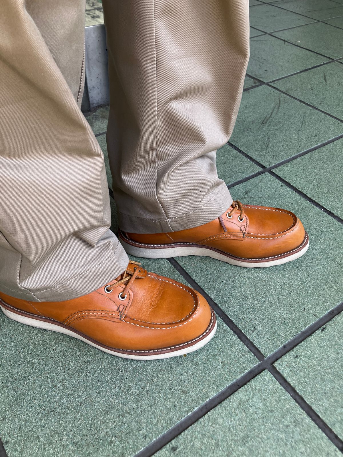 Photo by maru on April 14, 2025 of the Red Wing 6-Inch Classic Moc in S.B. Foot Sequoia Gold Russet.
