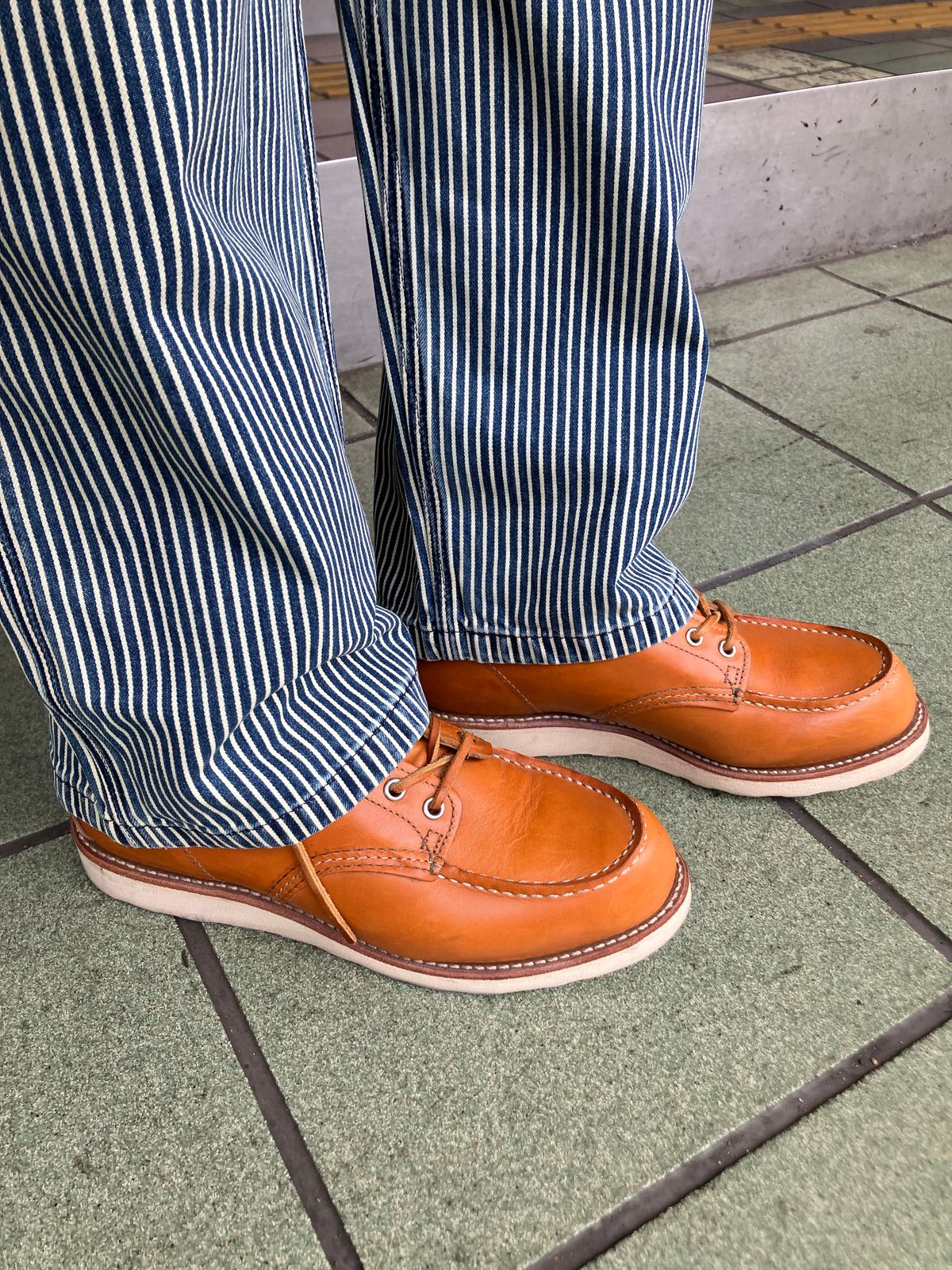 Photo by maru on May 16, 2025 of the Red Wing 6-Inch Classic Moc in S.B. Foot Sequoia Gold Russet.