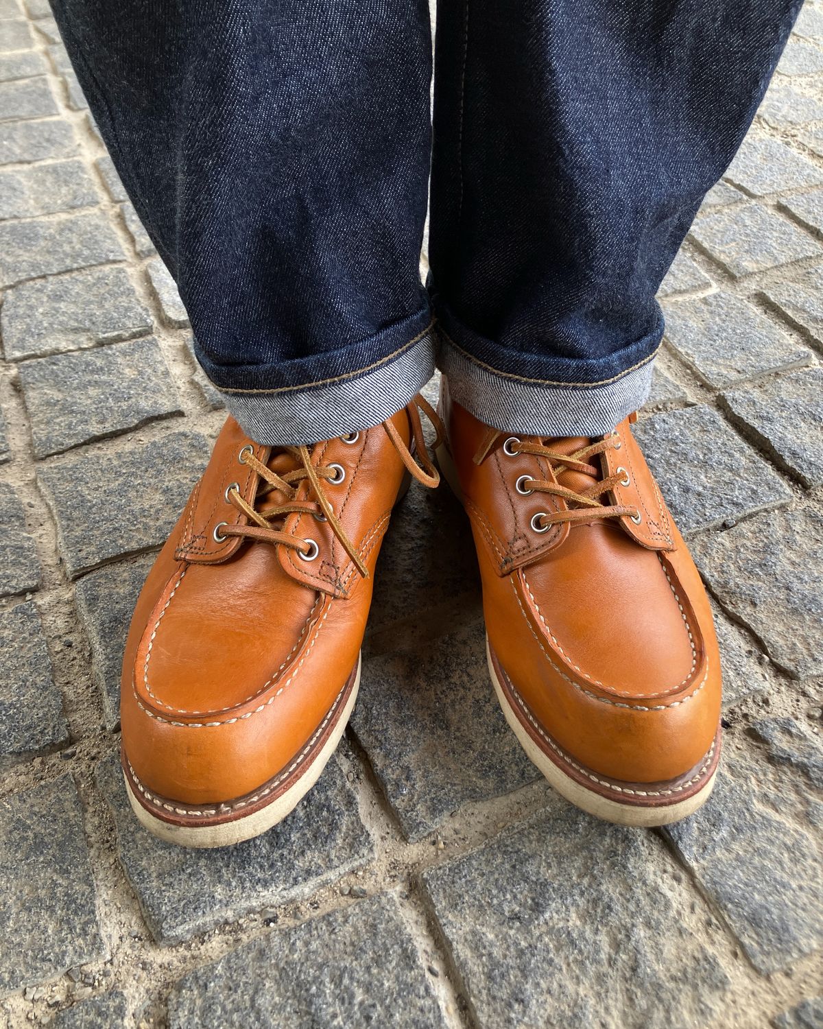 Photo by maru on May 22, 2025 of the Red Wing 6-Inch Classic Moc in S.B. Foot Sequoia Gold Russet.