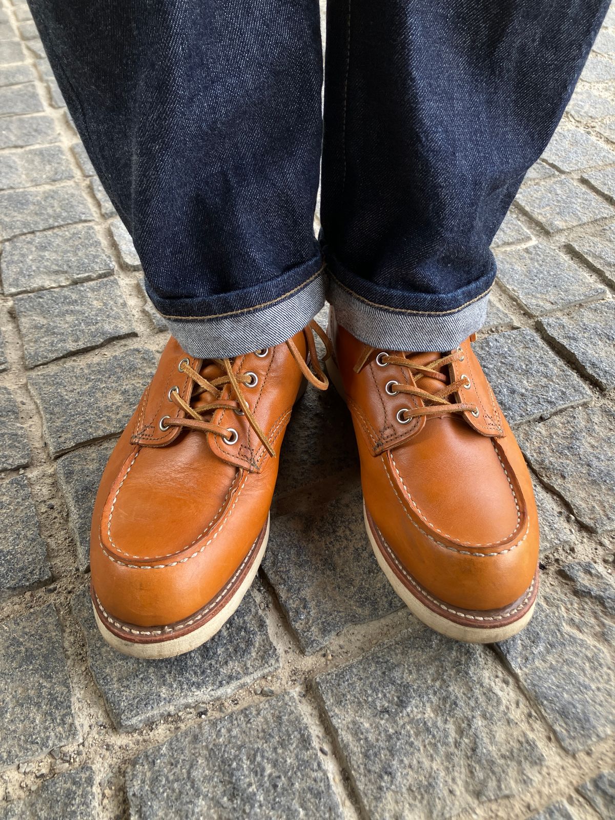 Photo by maru on May 22, 2025 of the Red Wing 6-Inch Classic Moc in S.B. Foot Sequoia Gold Russet.