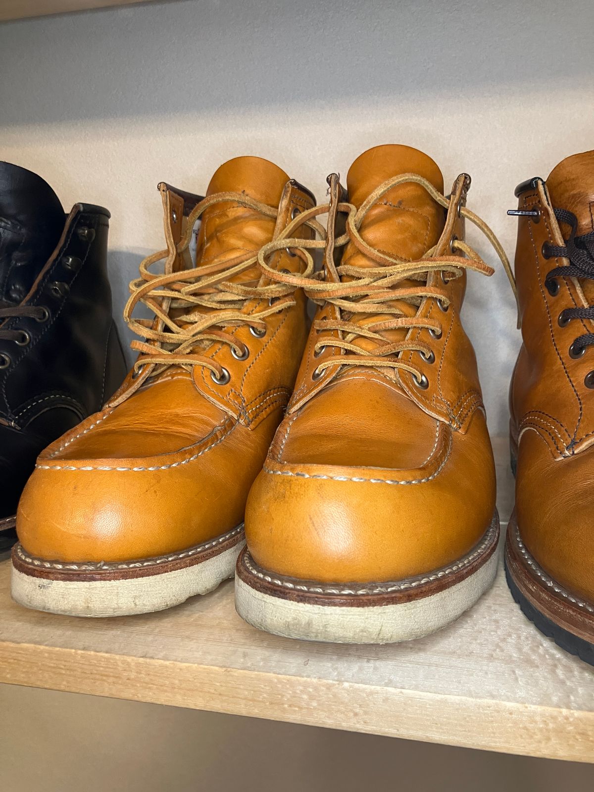Photo by maru on May 18, 2025 of the Red Wing 6-Inch Classic Moc in S.B. Foot Sequoia Gold Russet.
