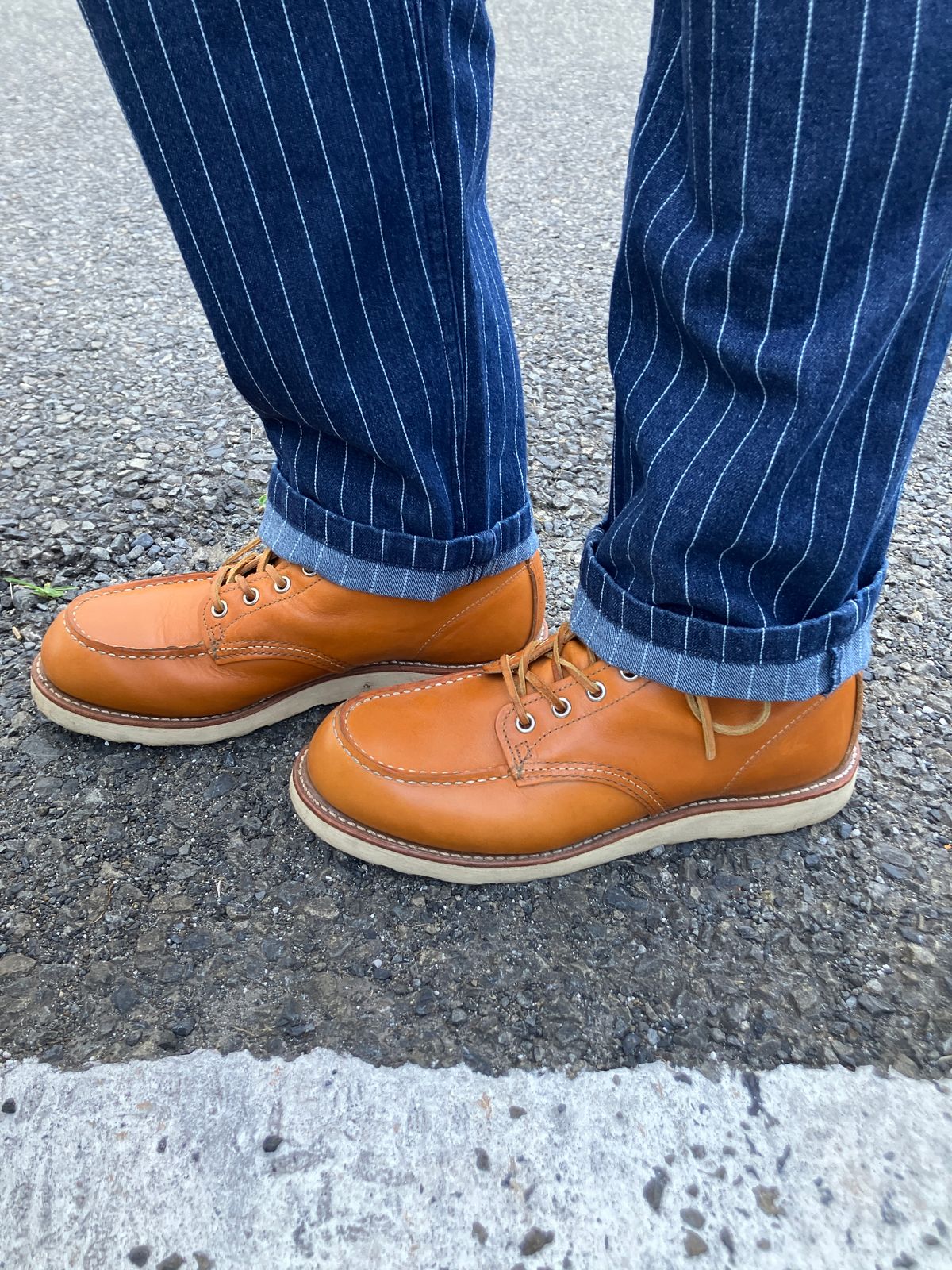 Photo by maru on June 28, 2025 of the Red Wing 6-Inch Classic Moc in S.B. Foot Sequoia Gold Russet.