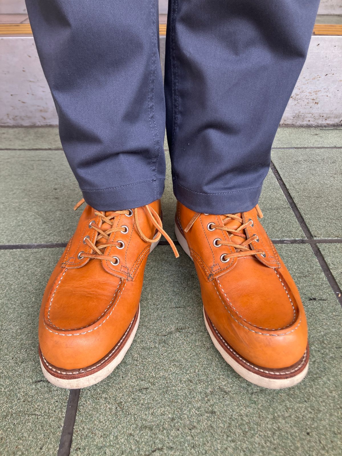 Photo by maru on July 28, 2025 of the Red Wing 6-Inch Classic Moc in S.B. Foot Sequoia Gold Russet.
